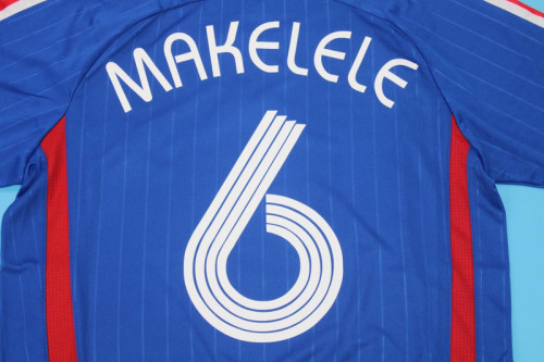 Retro Shirt 2006 France MAKELELE 6 Home Soccer Jersey Vintage Football Shirt