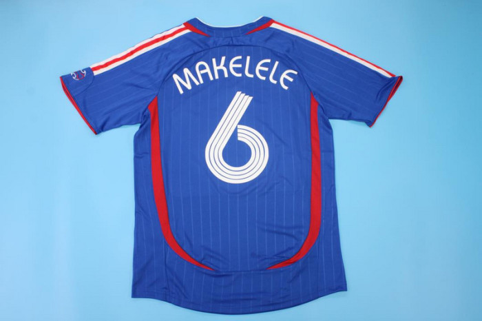 Retro Shirt 2006 France MAKELELE 6 Home Soccer Jersey Vintage Football Shirt