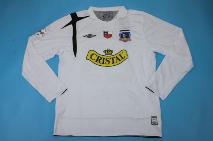 with Patch Retro Jersey Long Sleeve 2006 Colo-Colo VIDAL 23 Home Soccer Jersey