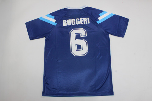 Retro Jersey 1991-1993 Argentina RUGGERI 6 Away Soccer Jersey Vintage Football Shirt