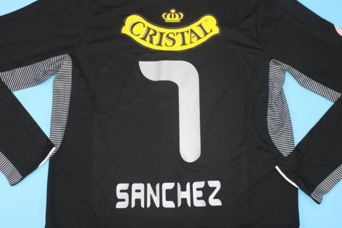 with Patch Retro Jersey Long Sleeve 2006 Colo-Colo SANCHEZ 7 Away Black Soccer Jersey