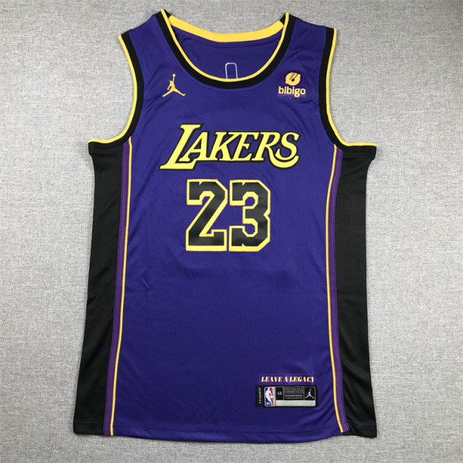 Statement Edition Los Angeles Lakers 23 James Purple NBA Jersey Basketball Shirt
