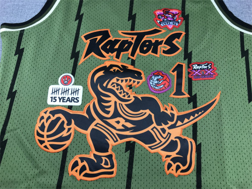 Mitchell&Ness 1998-99 Toronto Raptors 1 McGRADY Green NBA Jersey Basketball Shirt