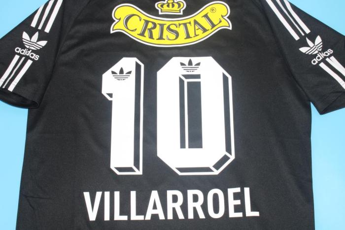 Retro Jersey 1992-1993 Colo-Colo VILLARROEL 10 Away Black Soccer Jersey