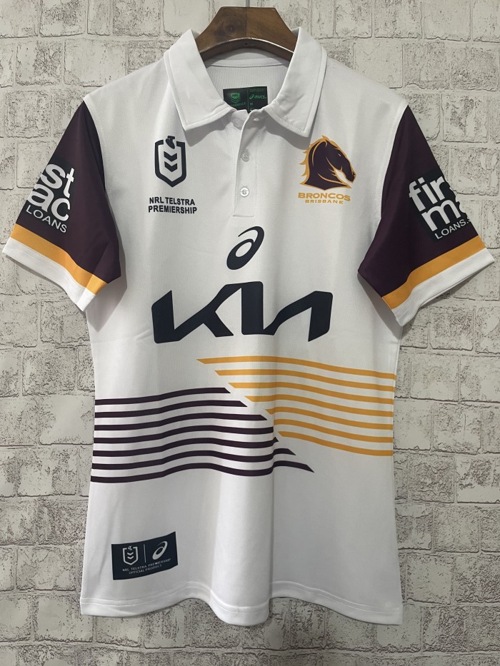 2024 Brisbane Broncos White Rugby Jersey