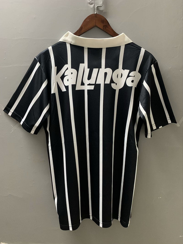 Retro Jersey 1990 Corinthians Away Black Football Shirt Vintage Soccer Jersey
