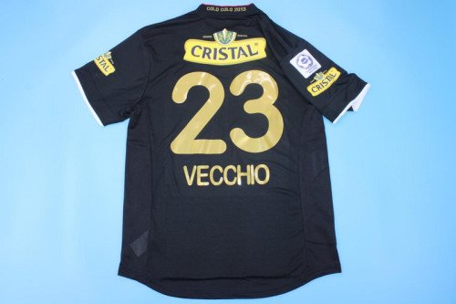 with Patch Retro Jersey 2013 Colo-colo VECCHIO 23 Away Black Soccer Jersey Vintage Football Shirt