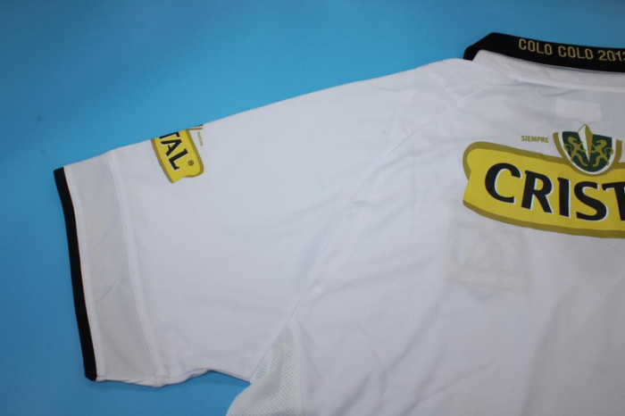 with patch Retro Jersey 2013 Colo-colo Home Soccer Jersey Vintage Football Shirt