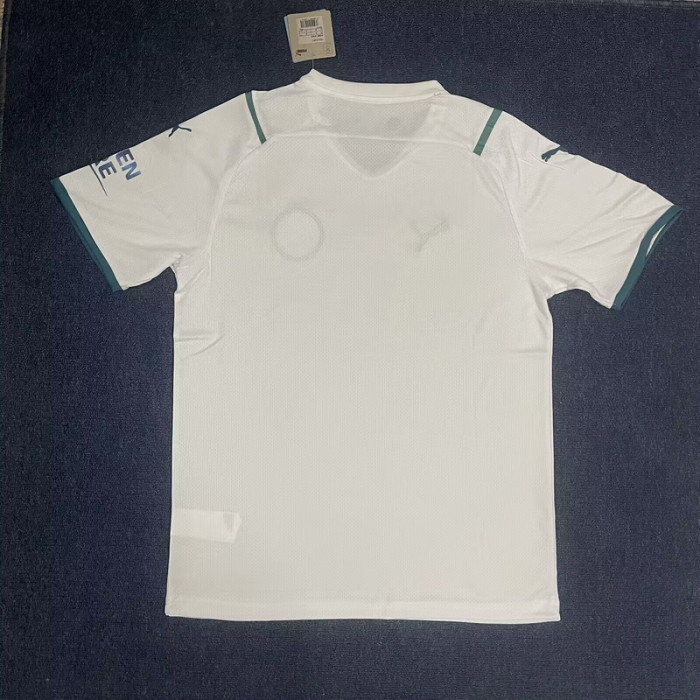 Retro Jersey 2021-2022 Manchester City Away White Soccer Jersey Vintage Man City Football Shirt