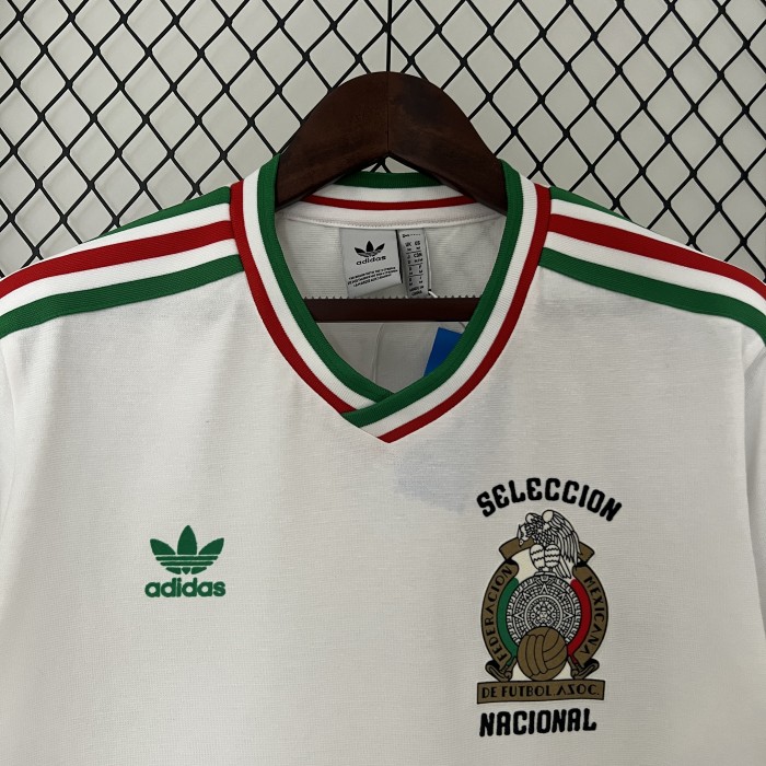 Retro Jersey 1983 Mexico Away Soccer Jersey White Vintage Football Shirt