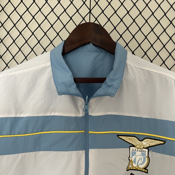 2024 Lazio Trench Coat Reversible Soccer Reversible Windbreaker Jacket