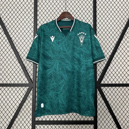 Fan Version 2024-2025 Santiago Wanderers Home Soccer Jersey