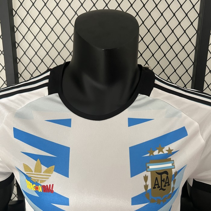 Player Version Argentina 2024 Dragon Ball Version Soccer Jersey Camisetas de Futbol