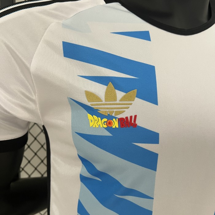 Player Version Argentina 2024 Dragon Ball Version Soccer Jersey Camisetas de Futbol