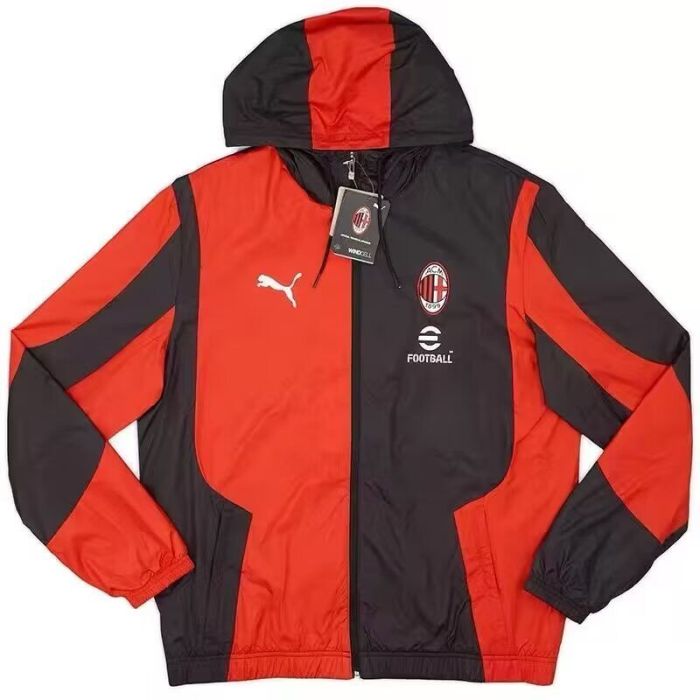 2024 Ac Milan Red/Black Soccer Windbreaker Jacket Football Jacket