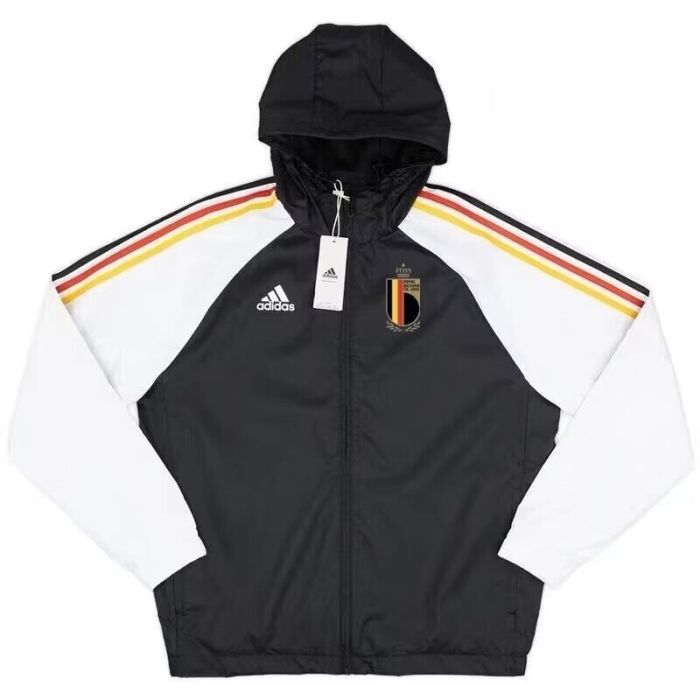 2024 Bel Black/White Soccer Windbreaker Jacket Football Jacket