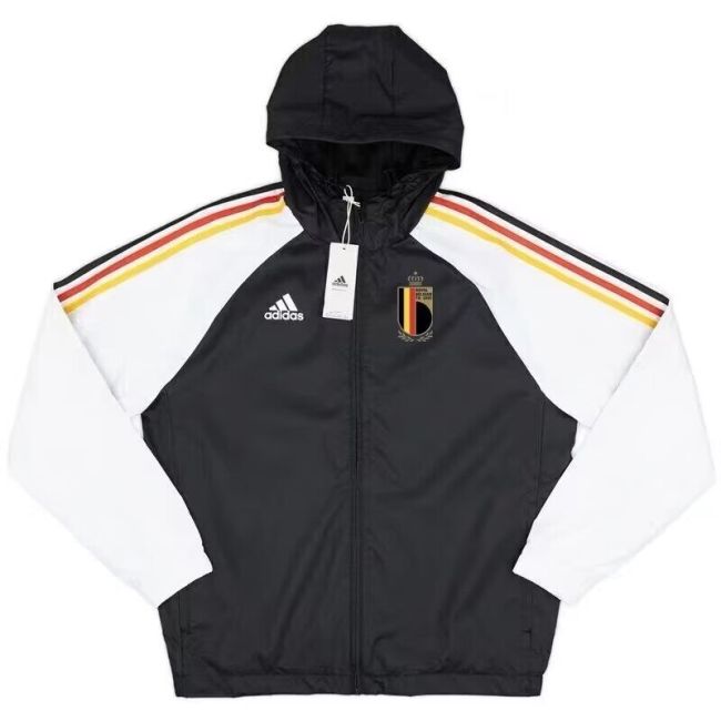 2024 Bel Black/White Soccer Windbreaker Jacket Football Jacket