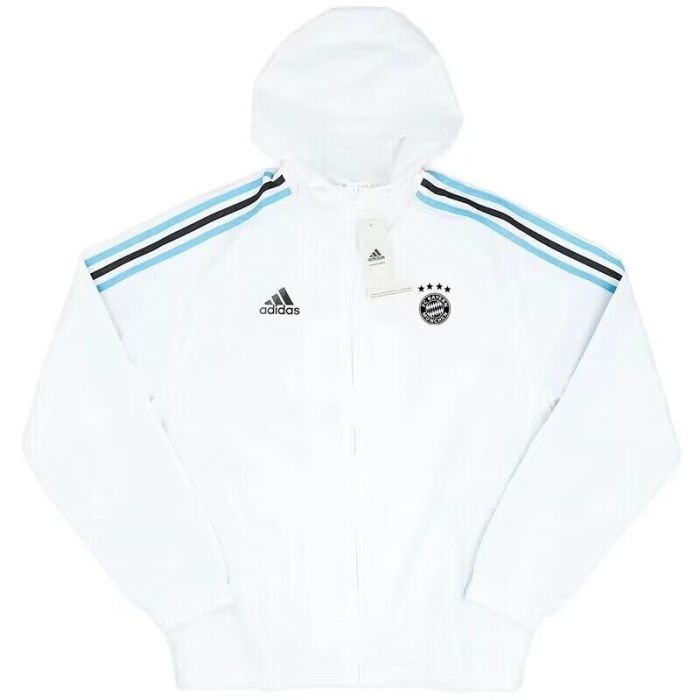 2024 Bayern Munich White Soccer Windbreaker Jacket Football Jacket