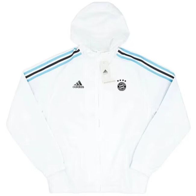 2024 Bayern Munich White Soccer Windbreaker Jacket Football Jacket