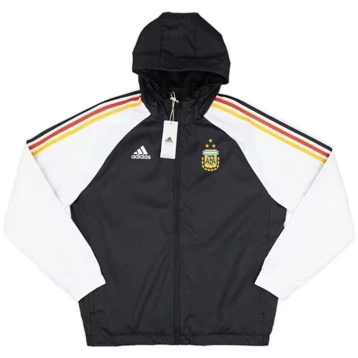 2024 Argentina Black/White Soccer Windbreaker Jacket Football Jacket