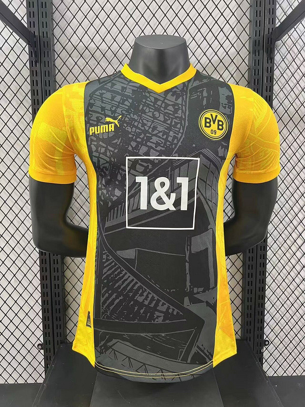 Player Version 2024 Borussia Dortmund Black/Yellow Special Edition Soccer Jersey BVB Football Shirt