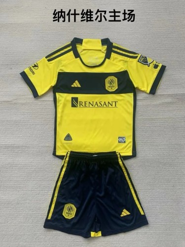 Adult Uniform Nashville 2024-2025 Home Soccer Jersey Shorts Football Set
