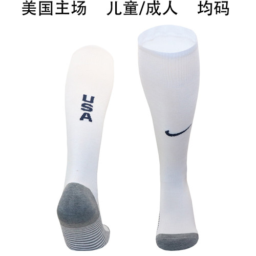 Youth/Adult USA 2024 Home Soccer Socks United States Football Socks