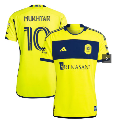 Fans Version 2024-2025 Nashville SC MUKHTAR 10 Home Soccer Jersey Football Shirt