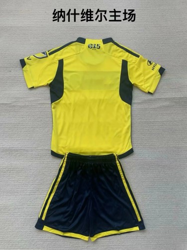 Adult Uniform Nashville 2024-2025 Home Soccer Jersey Shorts Football Set
