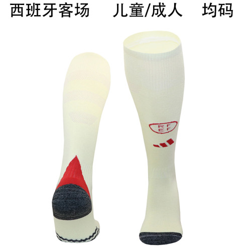 Youth/Adult Spain 2024 Away Soccer Socks Football Socks