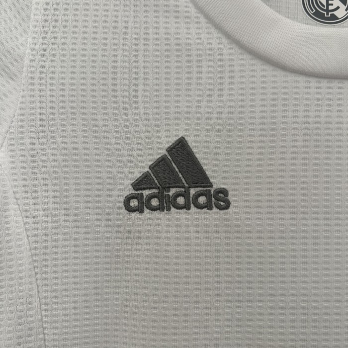 Retro Youth Uniform Kids Kit 2015-2016 Real Madrid Home Soccer Jersey Shorts Vintage Child Football Set