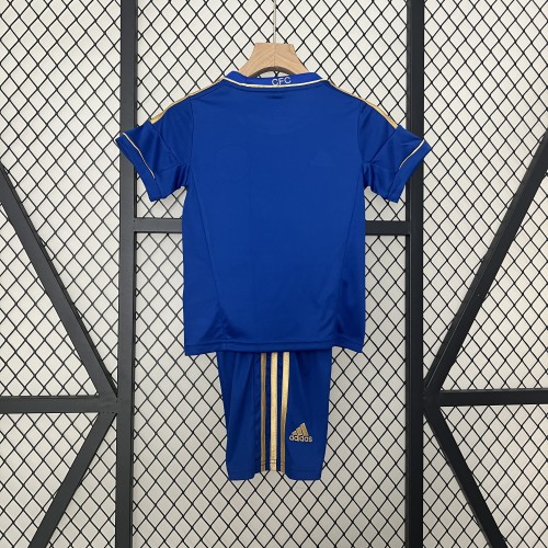 Retro Youth Uniform Kids Kit 2012-2013 Chelsea Home Soccer Jersey Shorts Vintage Child Football Set