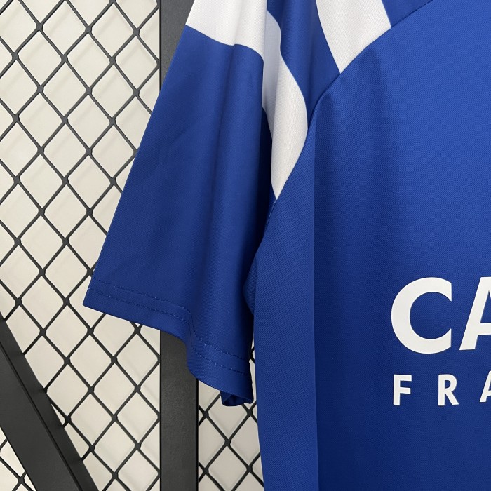 Retro Jersey 1992-1993 Real Zaragoza Away Blue Soccer Jersey Vintage Camisetas de Futbol