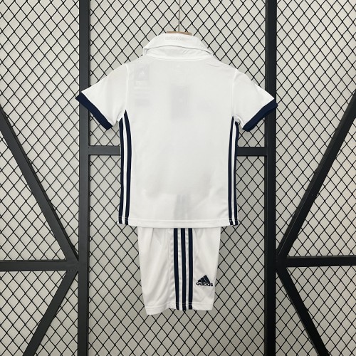 Retro Youth Uniform Kids Kit 2016-2017 Real Madrid Home Soccer Jersey Shorts Child Football Set