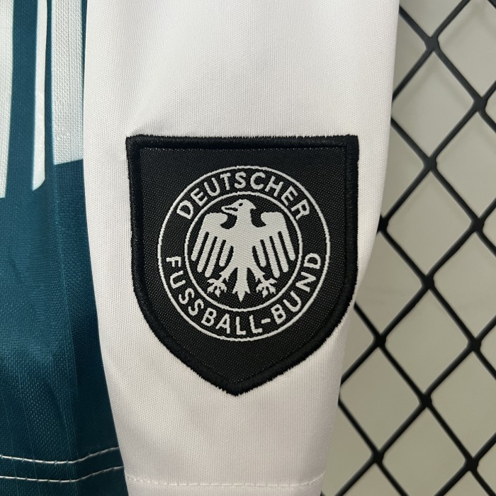 Retro Youth Uniform 1996 Germany Away Green Soccer Jersey Shorts Vintage Child Football Kit