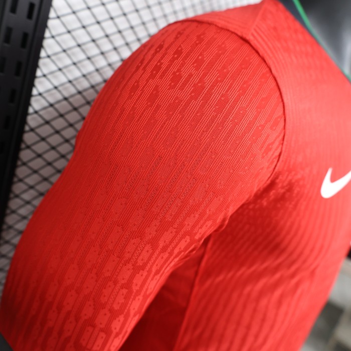 Long Sleeve Player Version 2024 Portugal Home Soccer Jersey Football Shirt