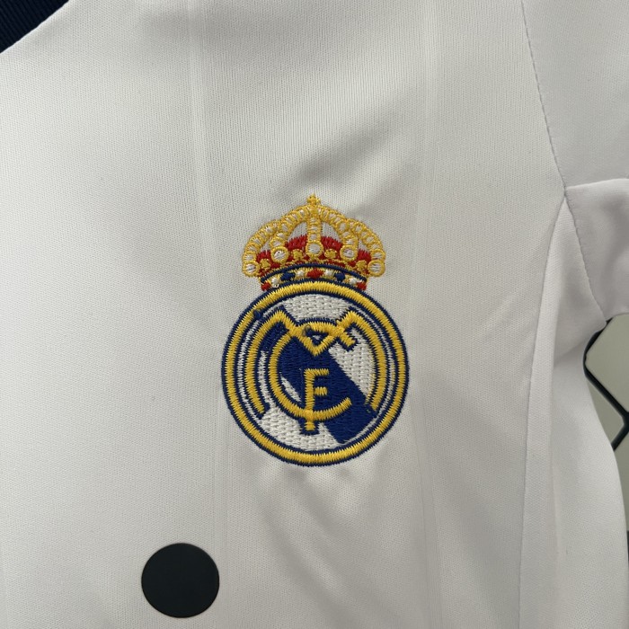 Retro Youth Uniform Kids Kit 2012-2013 Real Madrid Home Soccer Jersey Shorts Vintage Child Football Set