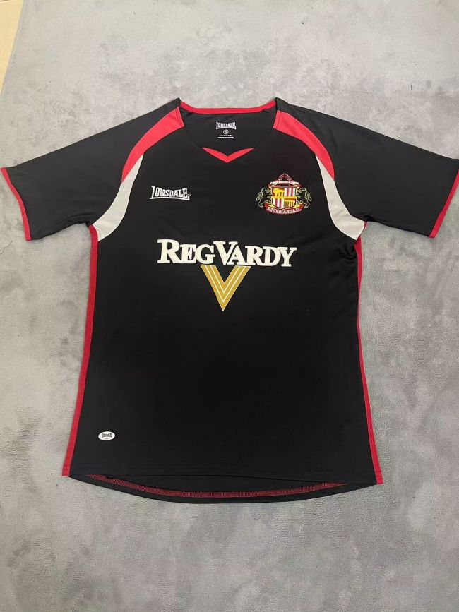 Retro Jersey 2005-2006 Sunderland Away Black Soccer Jersey Vintage Football Shirt