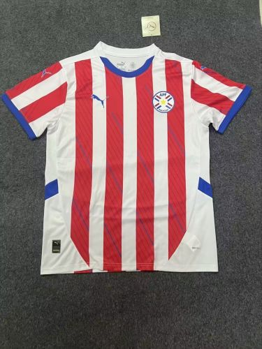 Fans Version 2024 Paraguay Home Soccer Jersey Football Shirt