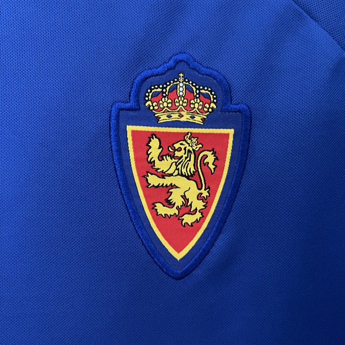 Retro Jersey 1992-1993 Real Zaragoza Away Blue Soccer Jersey Vintage Camisetas de Futbol