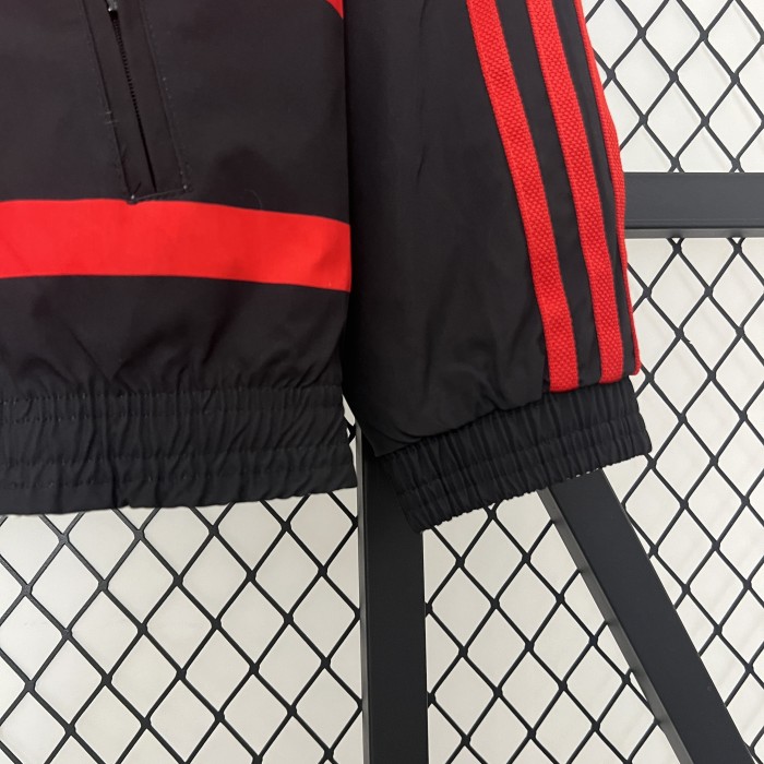 2024 Flamengo Trench Coat Reversible Soccer Reversible Windbreaker Jacket