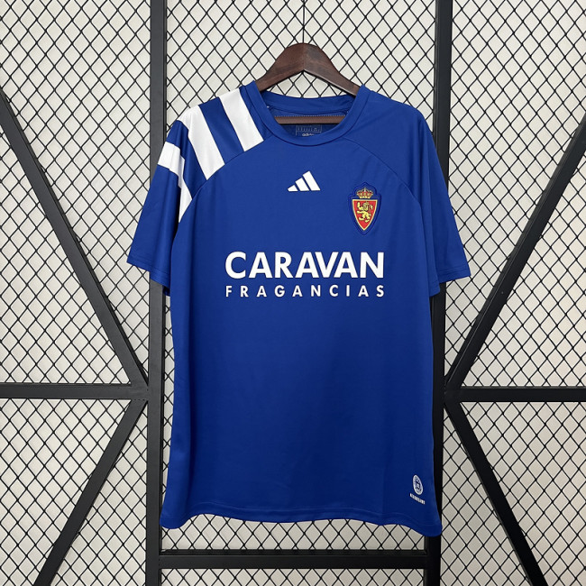 Retro Jersey 1992-1993 Real Zaragoza Away Blue Soccer Jersey Vintage Camisetas de Futbol