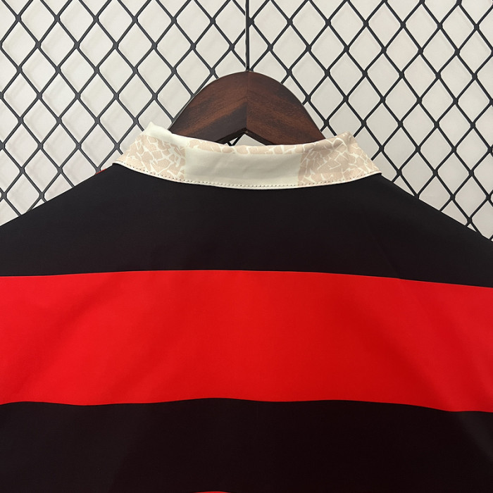 2024 Flamengo Trench Coat Reversible Soccer Reversible Windbreaker Jacket