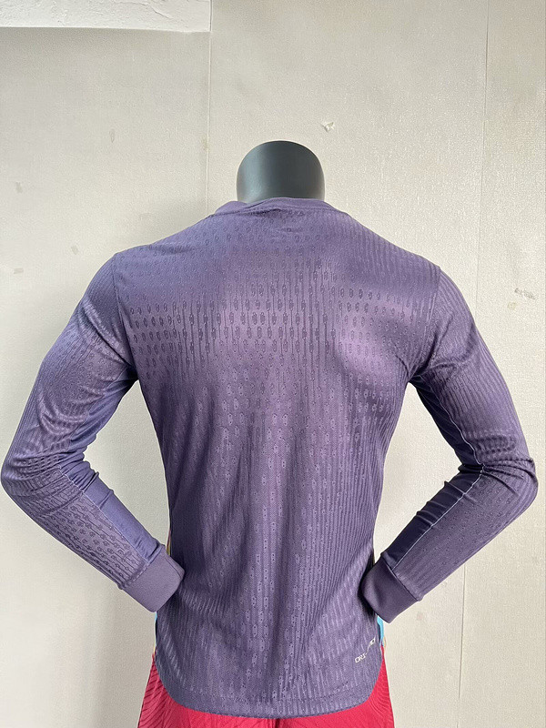 Player Version Long Sleeve 2024 England Away Soccer Jersey LS Football Shirt