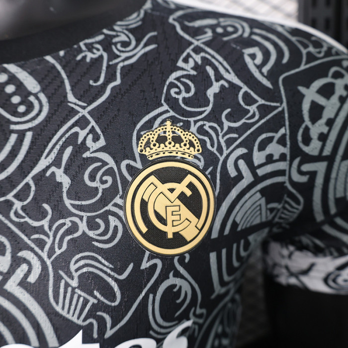 Player Version 2024 Real Madrid Black Special Version Soccer Jersey Real Football Shirt