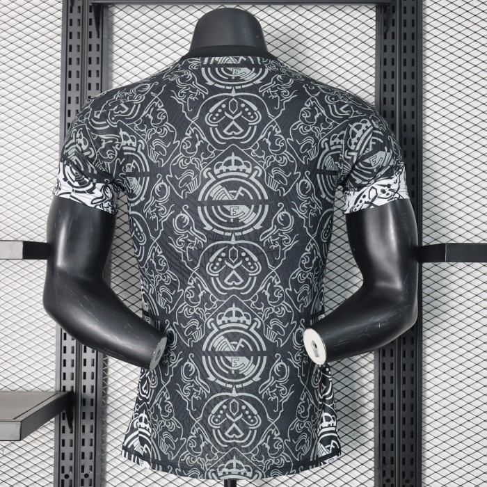 Player Version 2024 Real Madrid Black Special Version Soccer Jersey Real Football Shirt