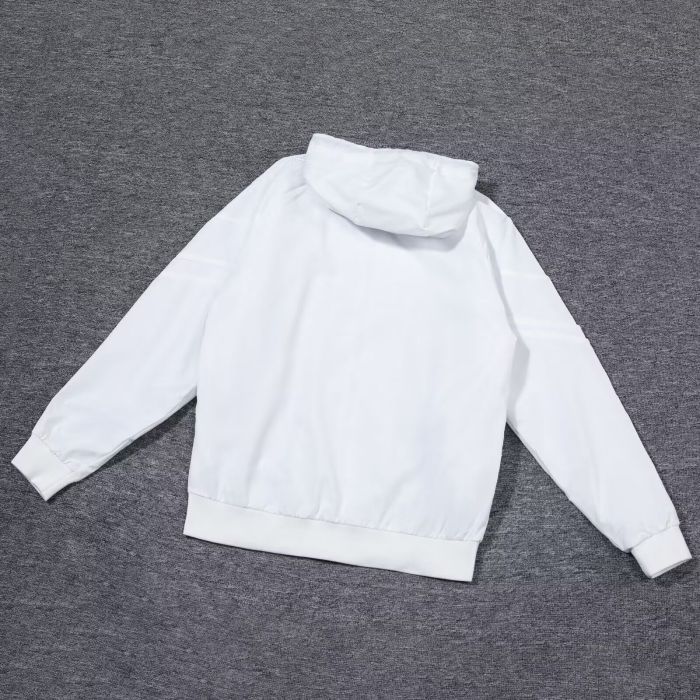 2024 England All White Soccer Windbreaker Jacket Football Jacket