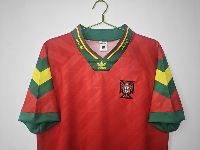 Retro Jersey 1992-1994 Portugal Home Soccer Jersey Vintage Football Shirt