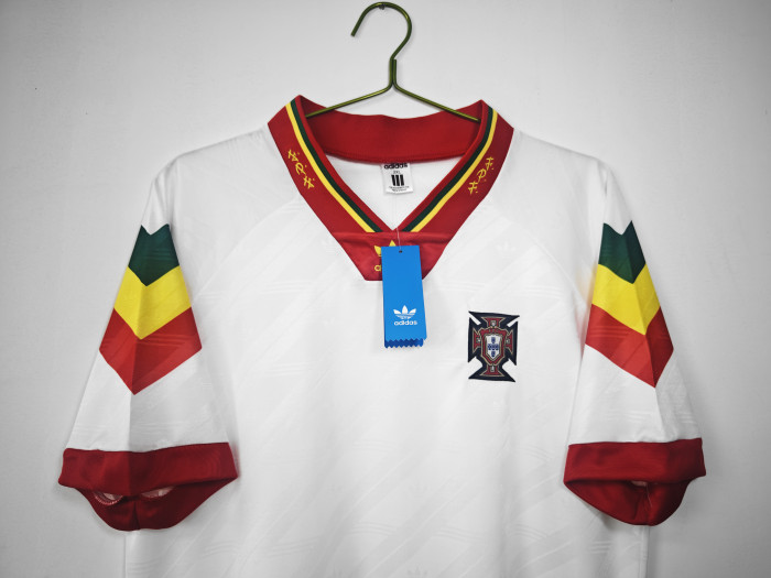 Retro Jersey 1992-1994 Portugal Away White Soccer Jersey Vintage Football Shirt