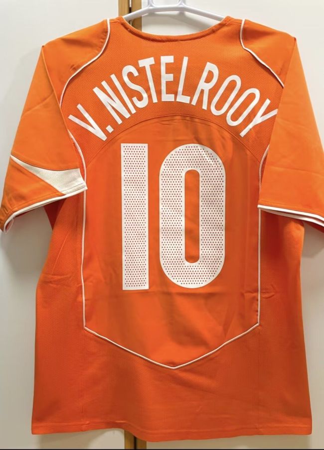 Retro Jersey 2004 Netherlands V.NISTELROOY 10 Home Soccer Jersey Vintage Holland Football Shirt